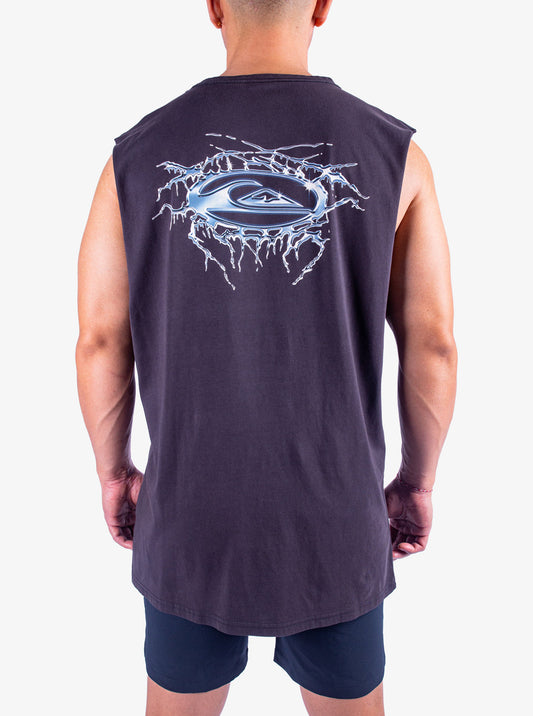 Mens Mercury Chrome Lightning Muscle Tee - Quiksilver Singapore
