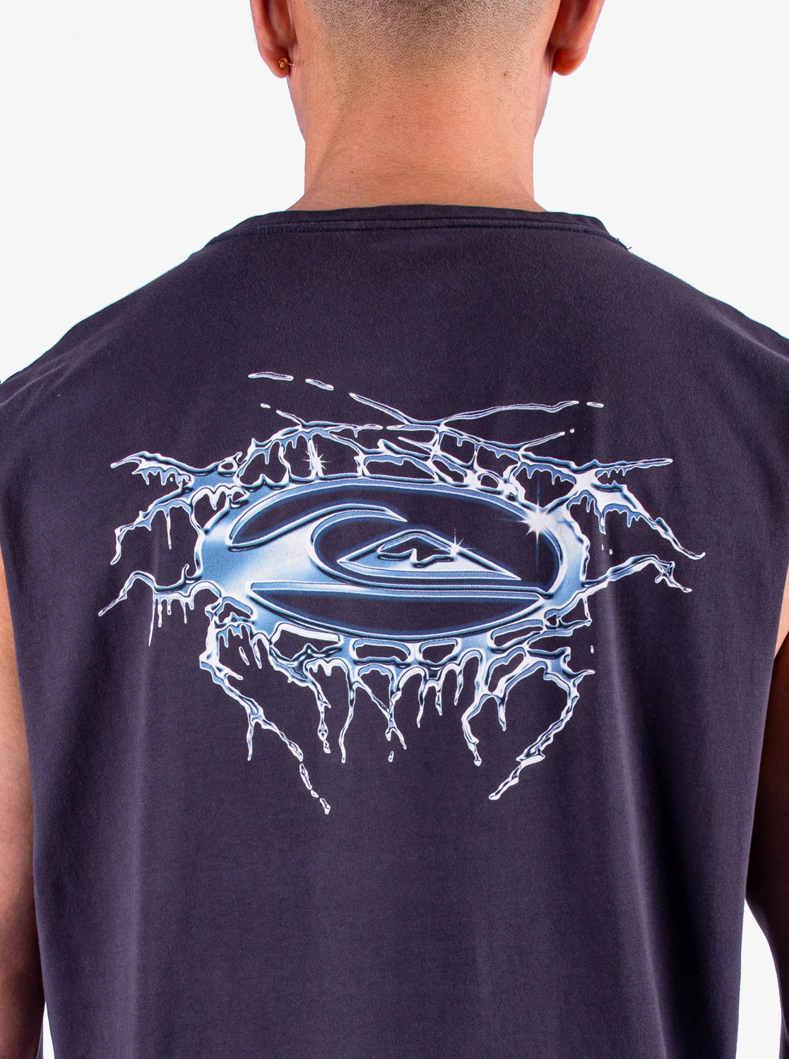 Mens Mercury Chrome Lightning Muscle Tee - Quiksilver Singapore