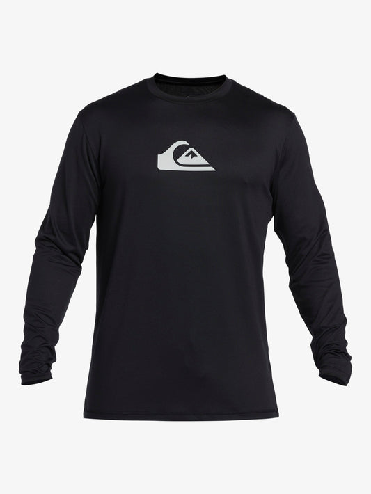 Mens Solid Streak Long Sleeve UPF 50 Surf T-Shirt - Quiksilver Singapore