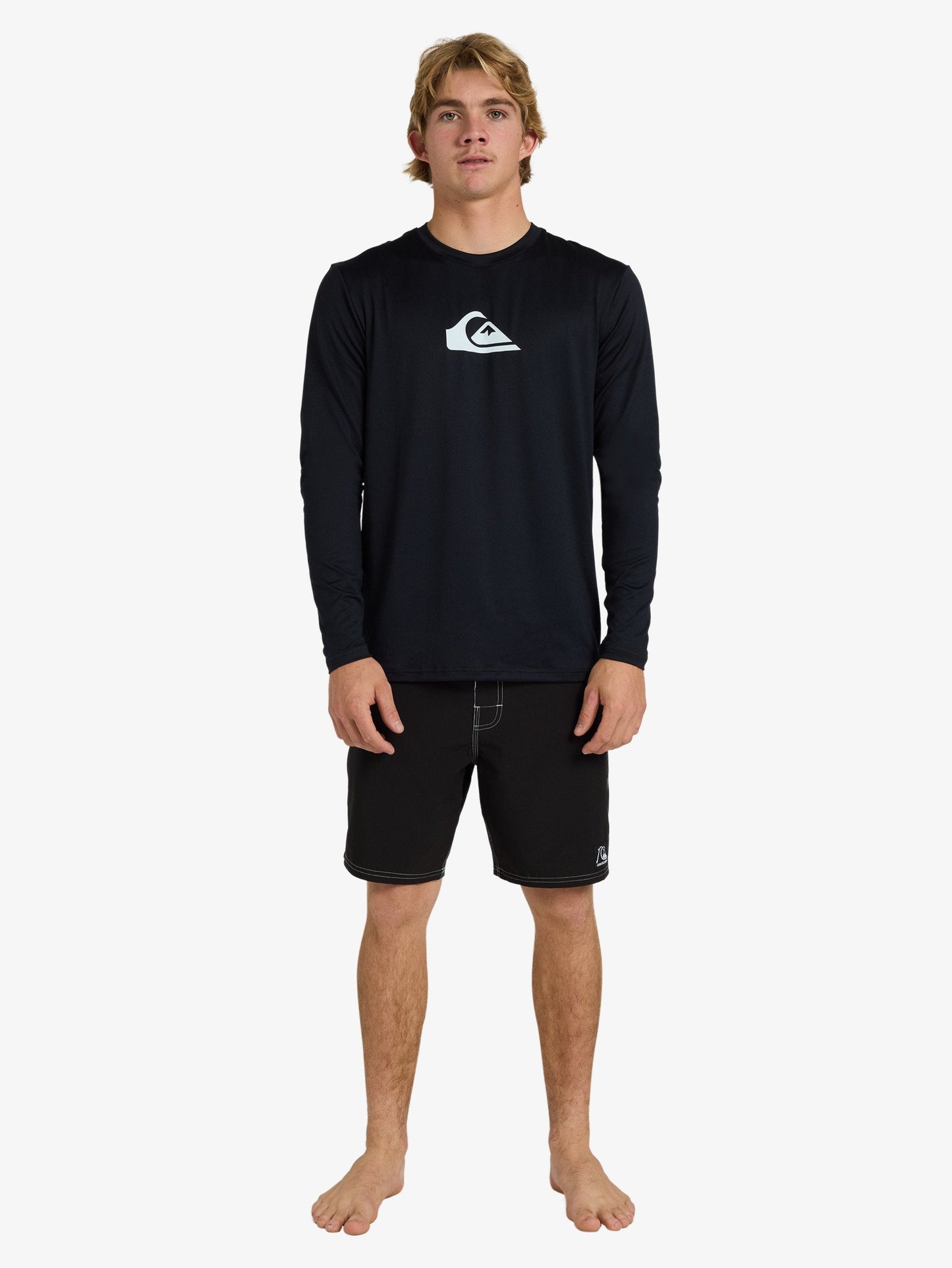 Mens Solid Streak Long Sleeve Surf T-Shirt - Quiksilver Singapore