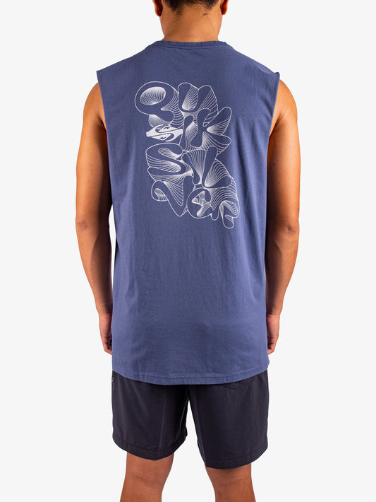 Mens EV Ripple Font Muscle Tee - Quiksilver Singapore