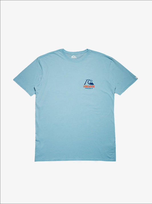 Mens Arts In Palm Short Sleeve Tee - Sky Blue - Quiksilver Singapore 