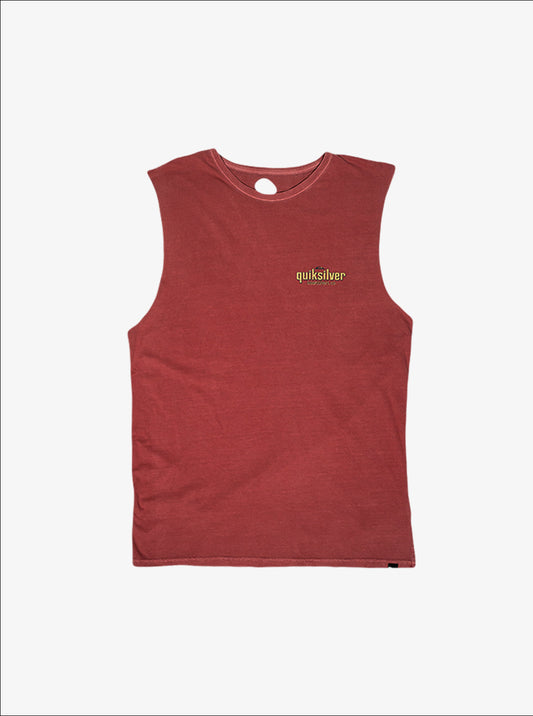 Mens Quik Words Sleeveless Tee - Marsala - Quiksilver Singapore 