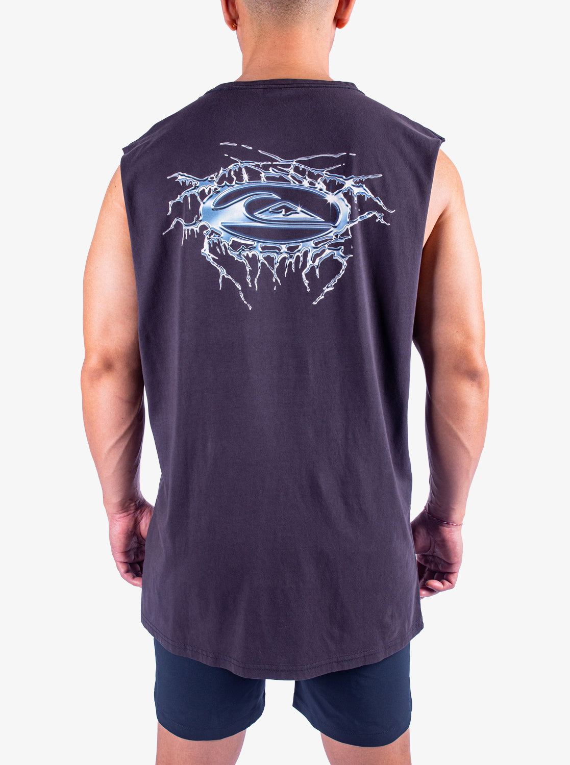 Mens Mercury Chrome Lightning Muscle Tee - Quiksilver Singapore 