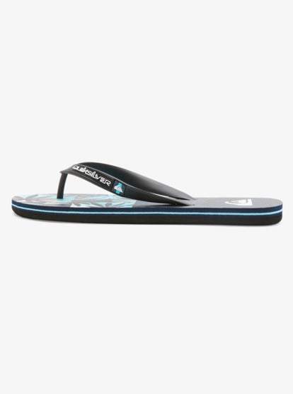 Men Molokai Art II Flip-Flops - Black/Grey/Blue - Quiksilver Singapore 