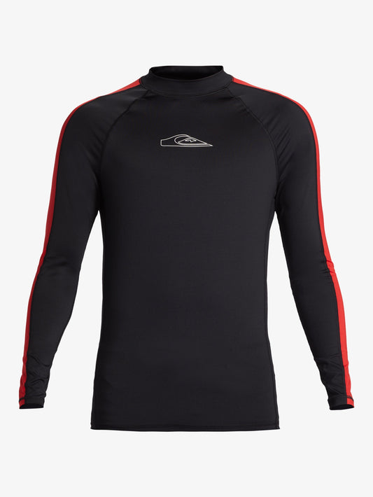 Mens Griff Long Sleeve Surf T-Shirt-Black - Quiksilver Singapore 