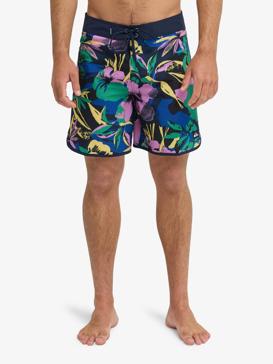 Mens Surfsilk Scallop 18" Boardshorts - Quiksilver Singapore 