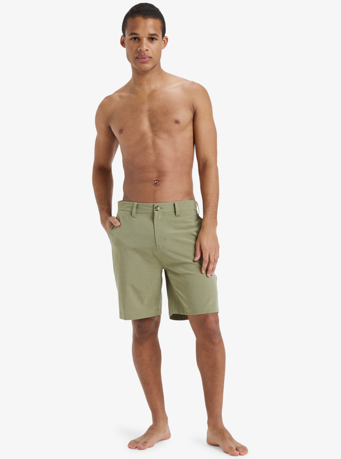 Mens Union Heather Amphibian 19" Hybrid Shorts - Quiksilver Singapore 