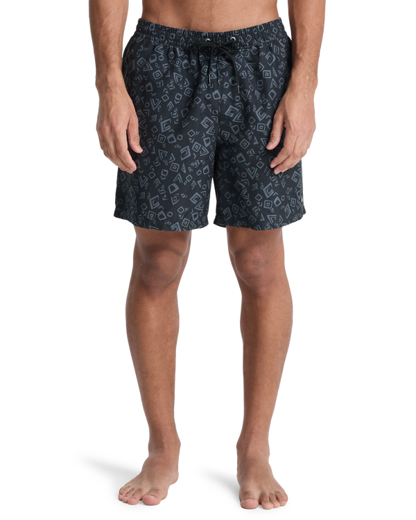 Mens Everyday Printed Volley 17" Swim Shorts - Quiksilver Singapore 