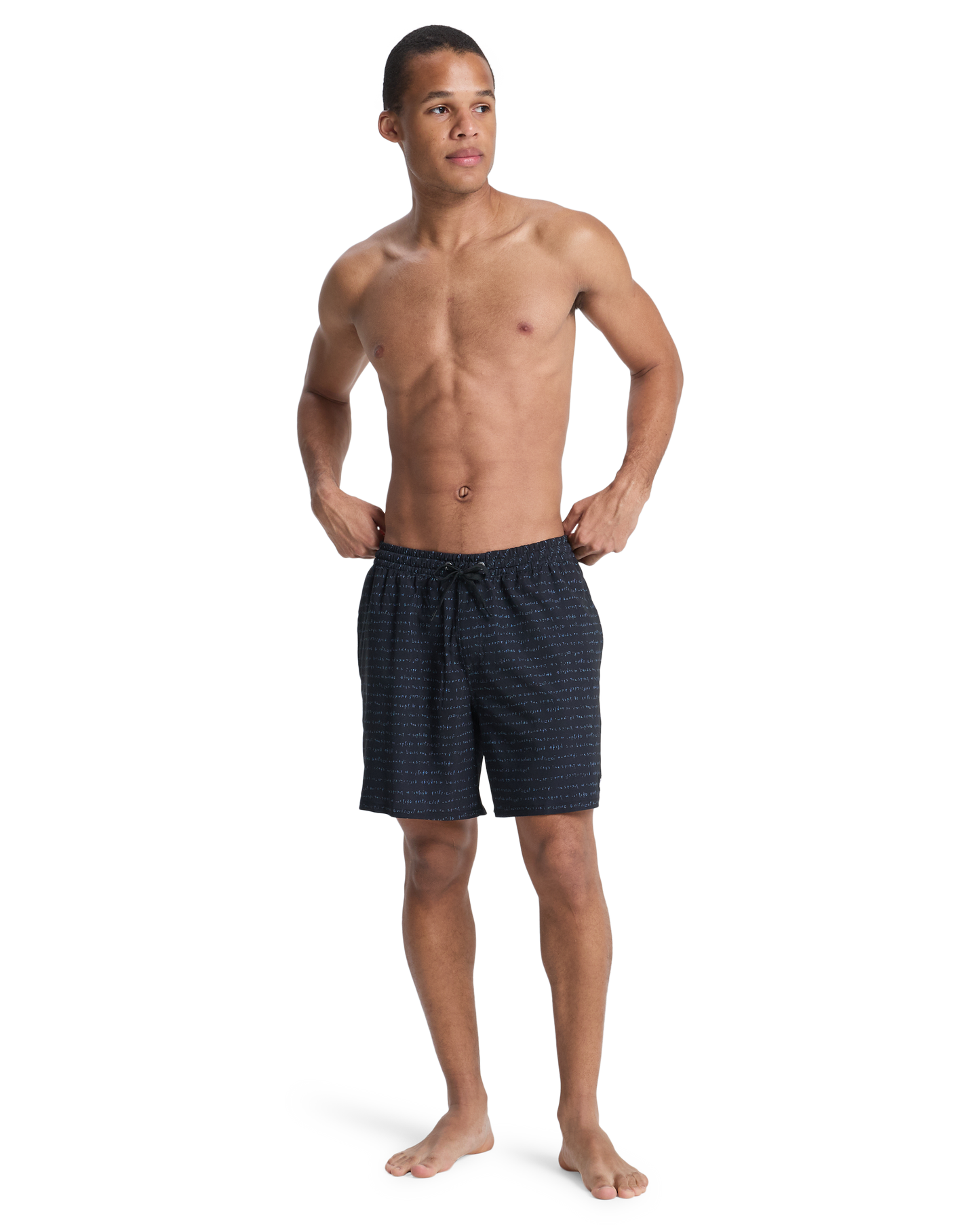 Mens Stretch Printed Volley 17" Swim Shorts