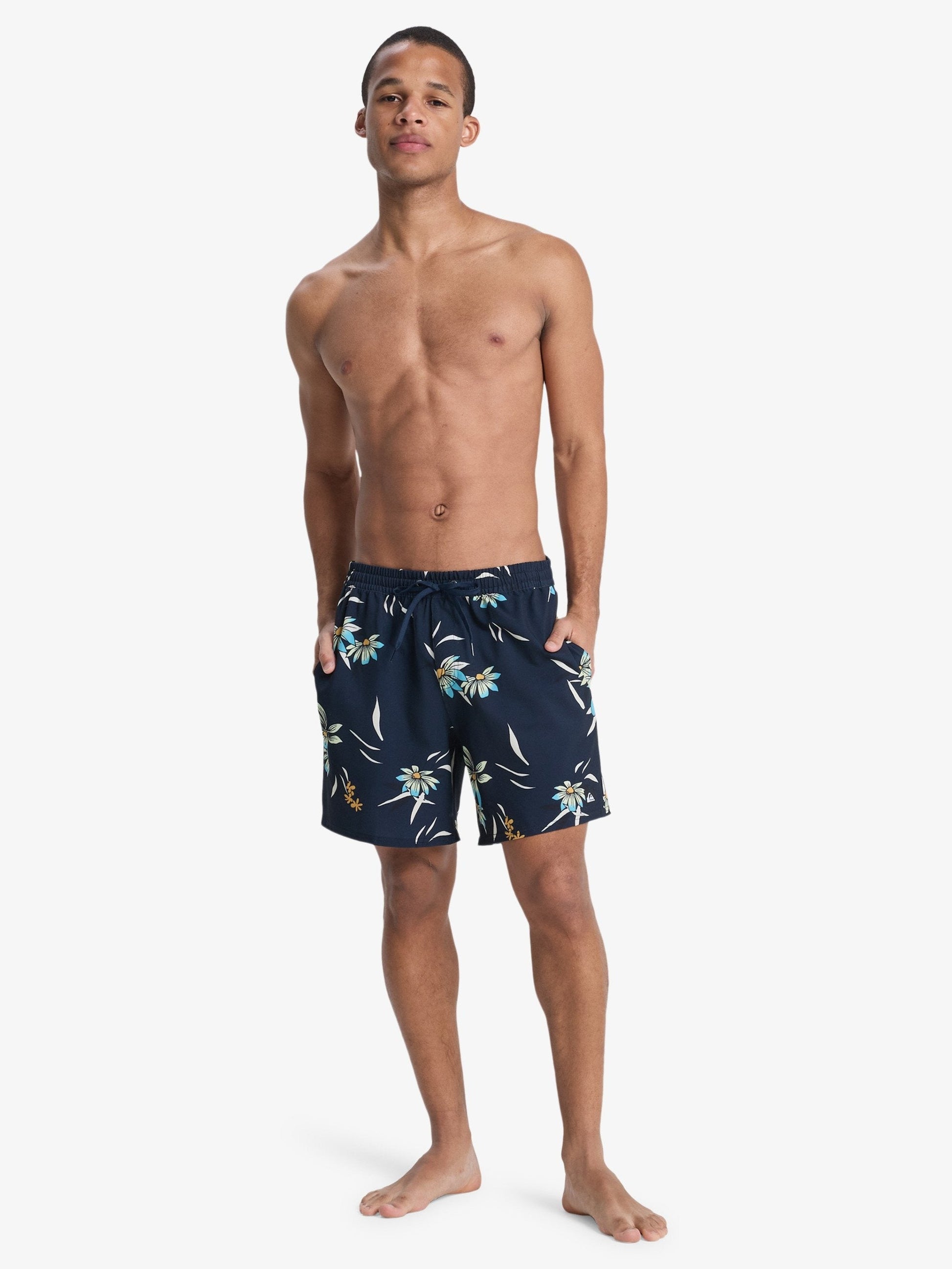 Mens Stretch Printed Volley 17" Swim Shorts - Quiksilver Singapore 