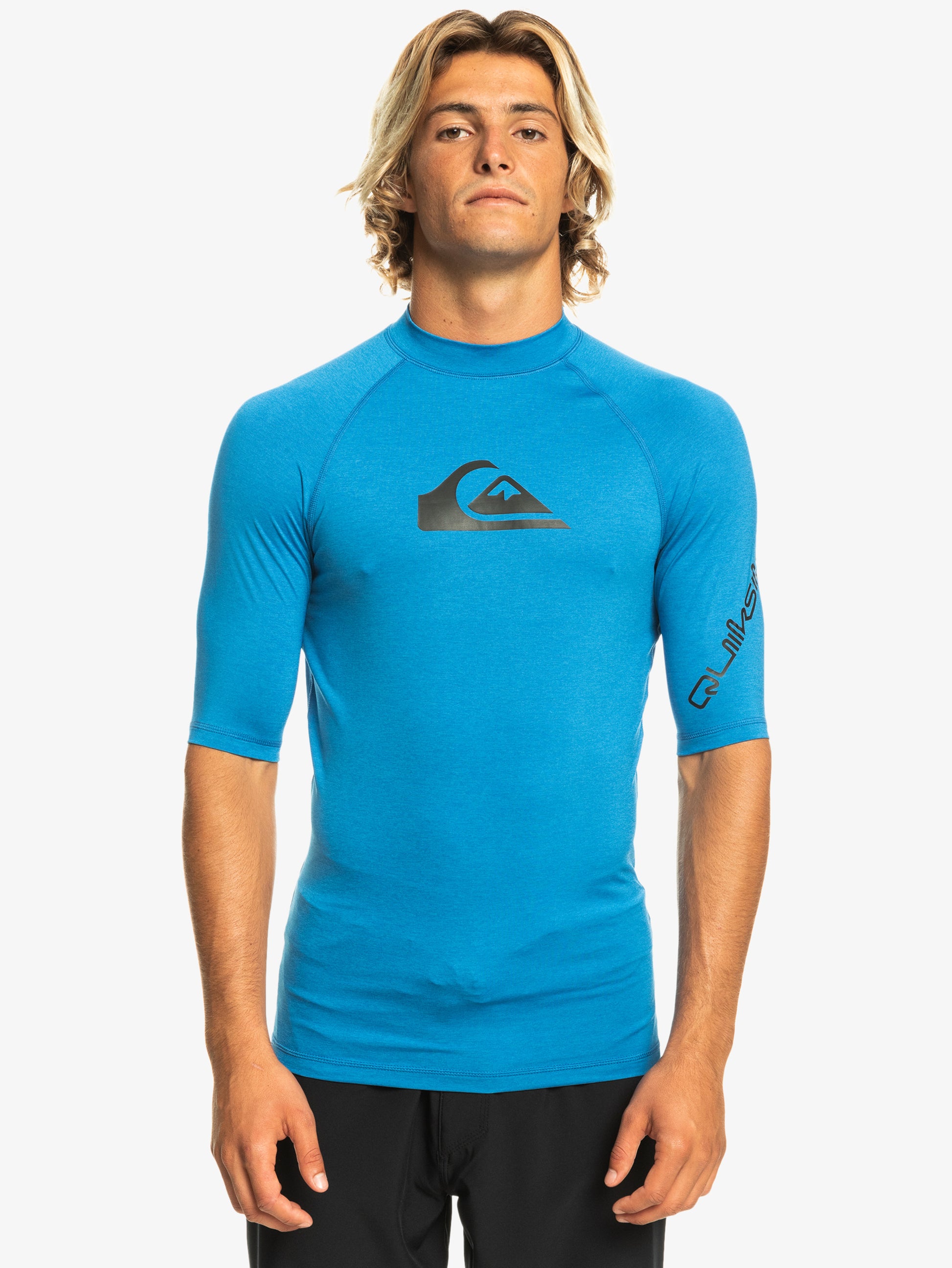 Mens All Time UPF 50 Short Sleeves Rash Vest - Quiksilver Singapore 