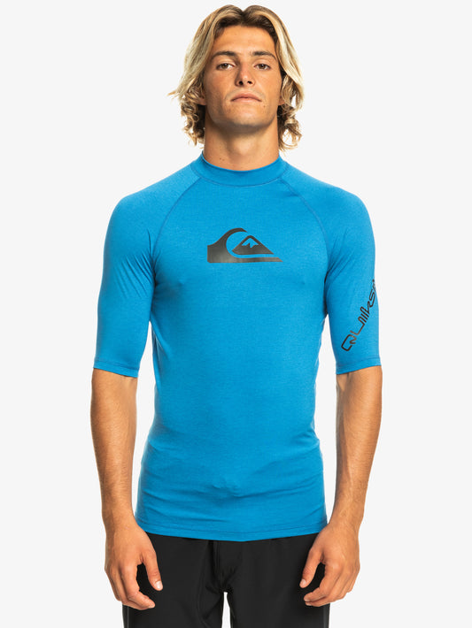 Mens All Time UPF 50 Short Sleeves Rash Vest - Quiksilver Singapore 