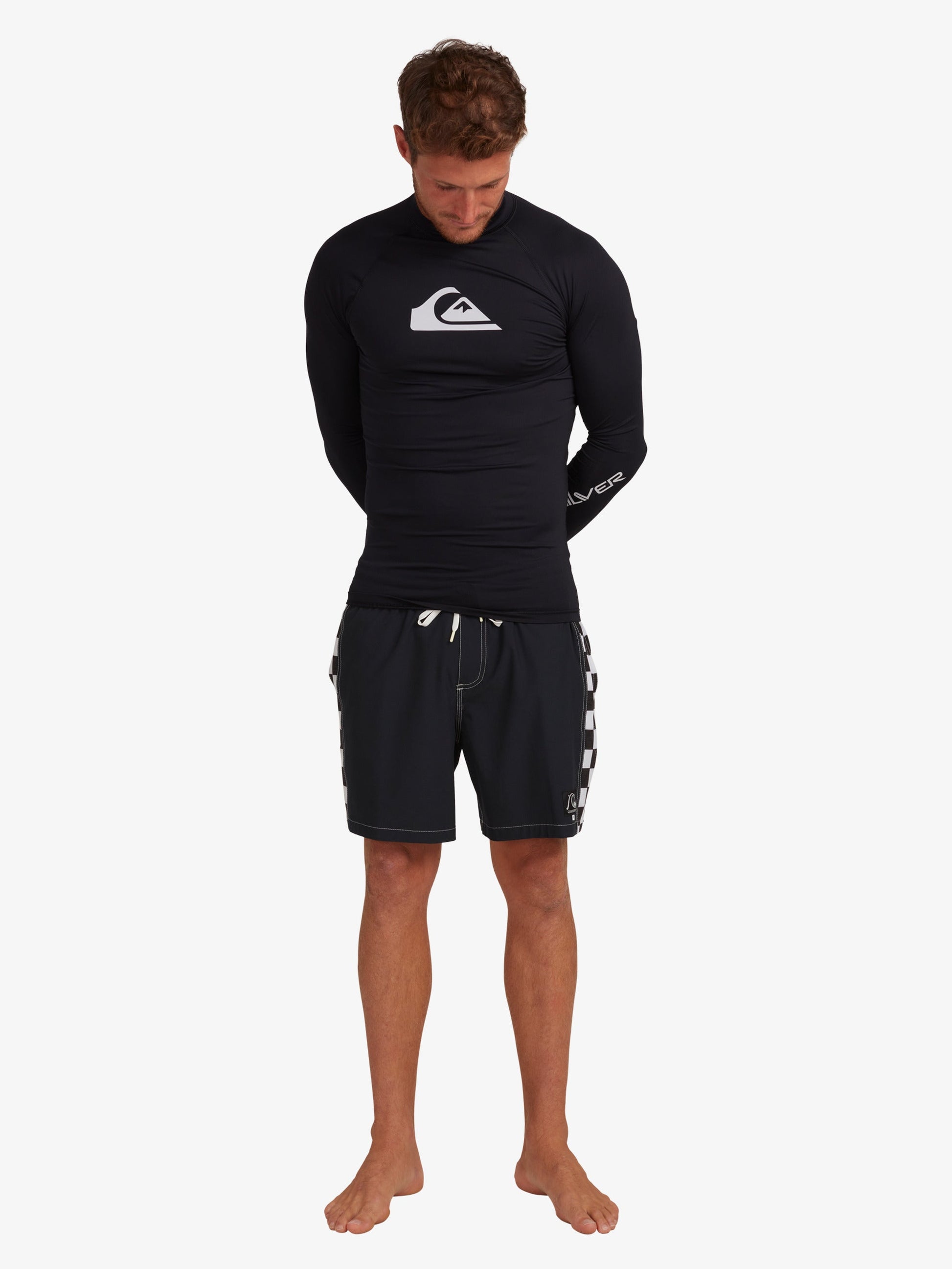 Mens All Time Long Sleeve UPF 50 Rash Vest - Quiksilver Singapore 