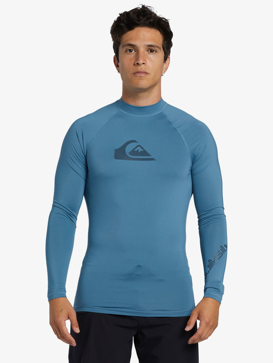 Mens All Time Long Sleeve UPF 50 Rash Vest - Quiksilver Singapore 