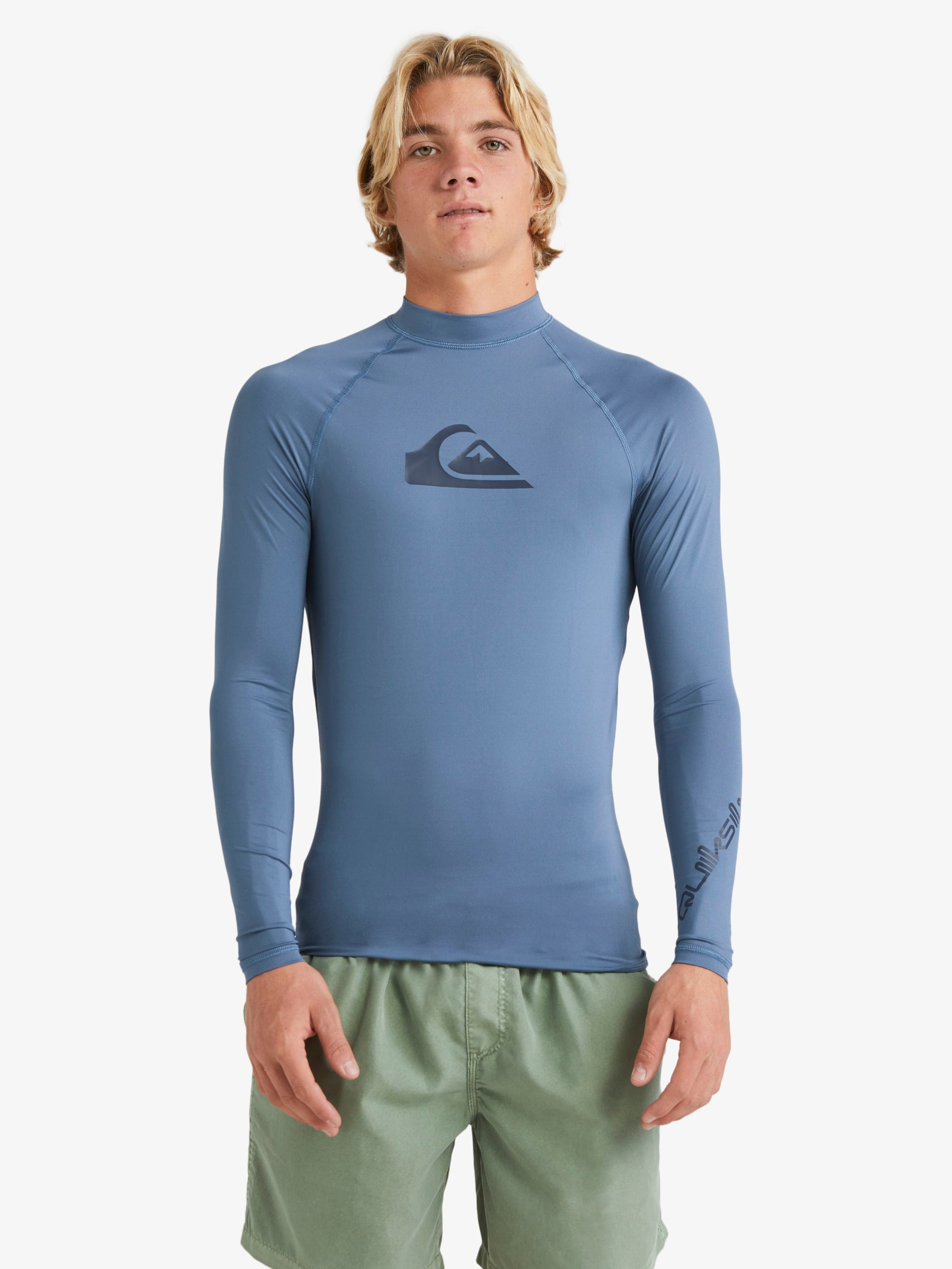 Mens All Time Long Sleeve UPF 50 Rash Vest - Quiksilver Singapore 