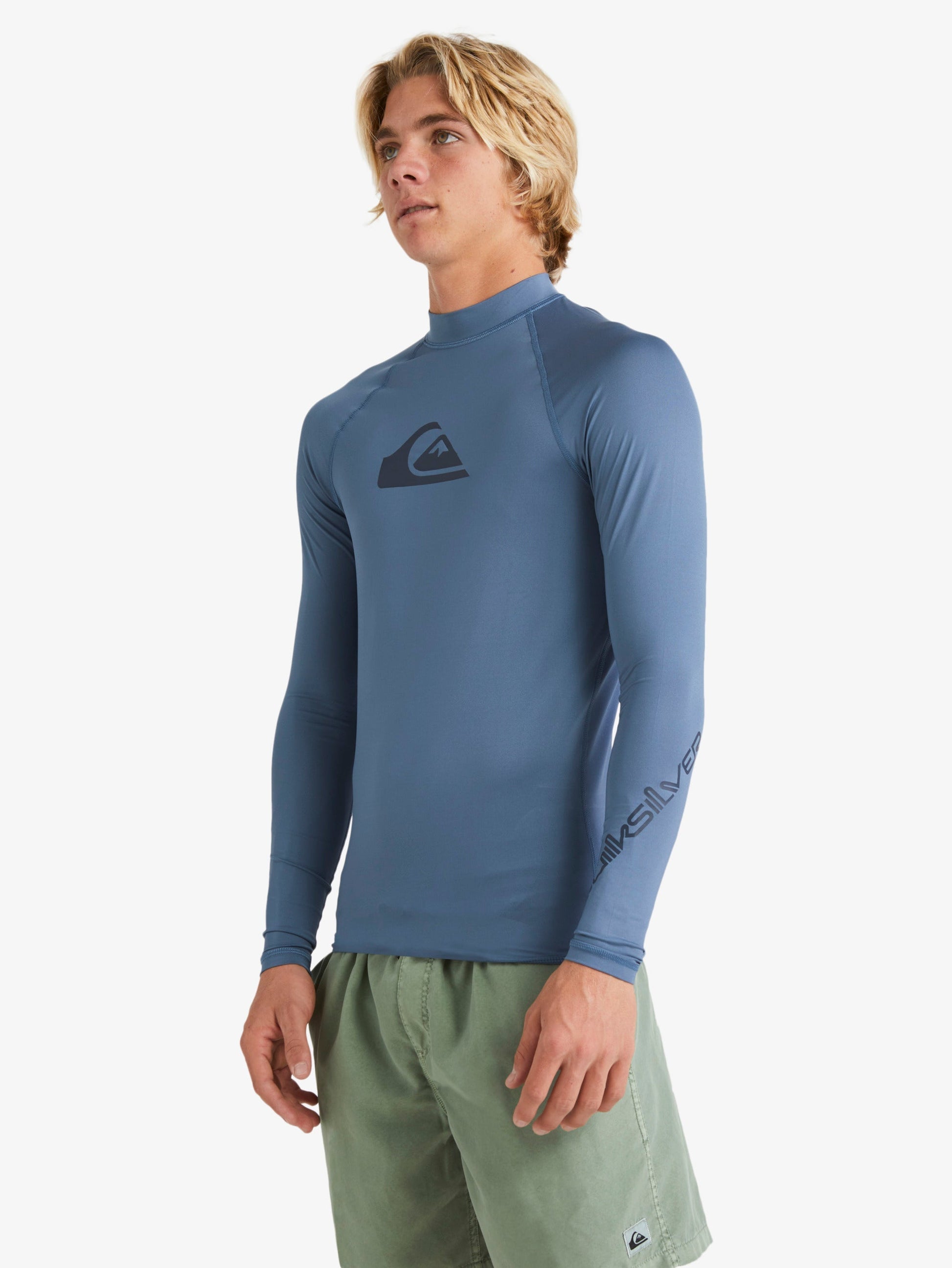 Mens All Time Long Sleeve UPF 50 Rash Vest - Quiksilver Singapore 