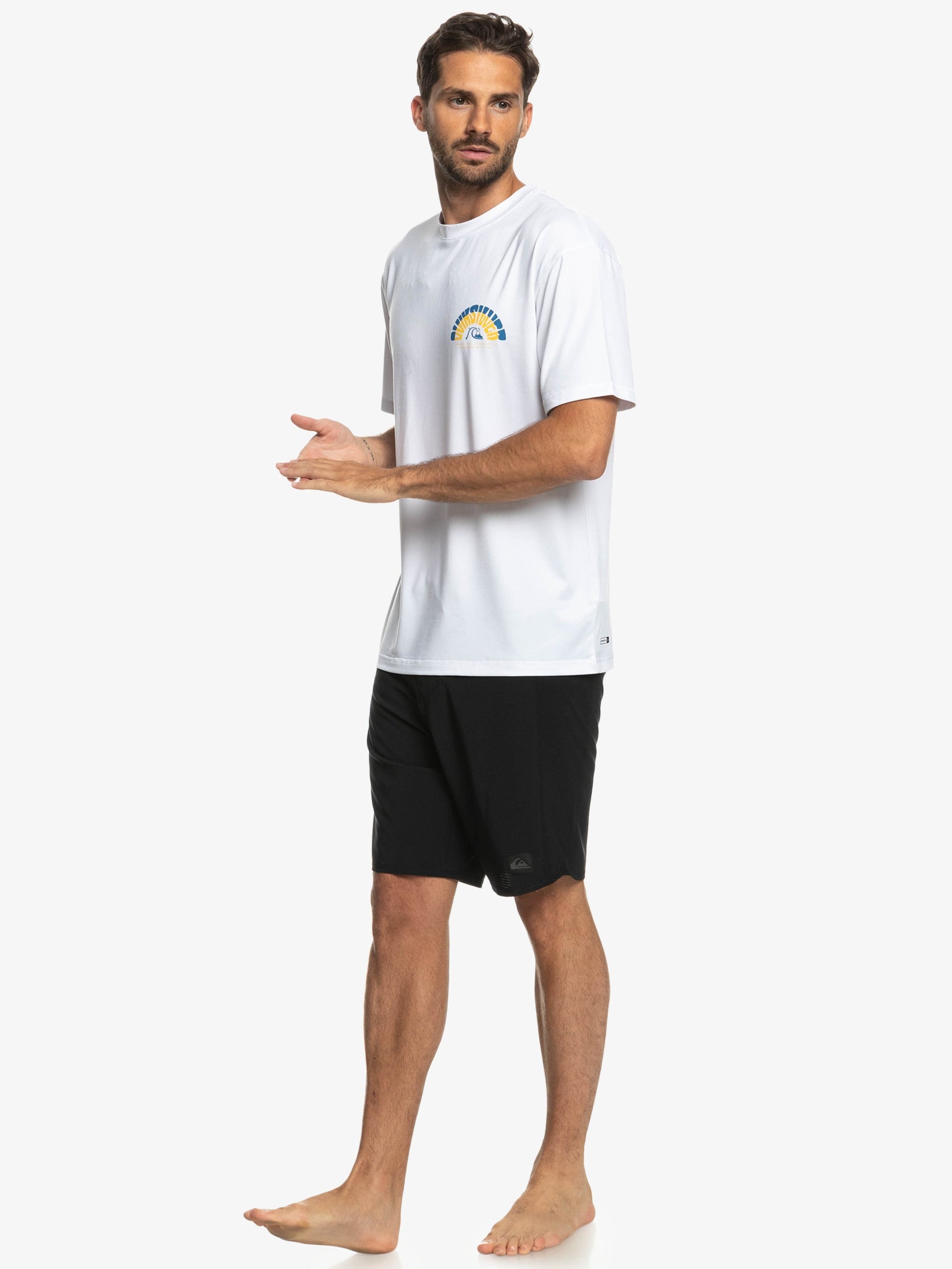 Mens Mix Short Sleeve Surf T-Shirt - Quiksilver Singapore 