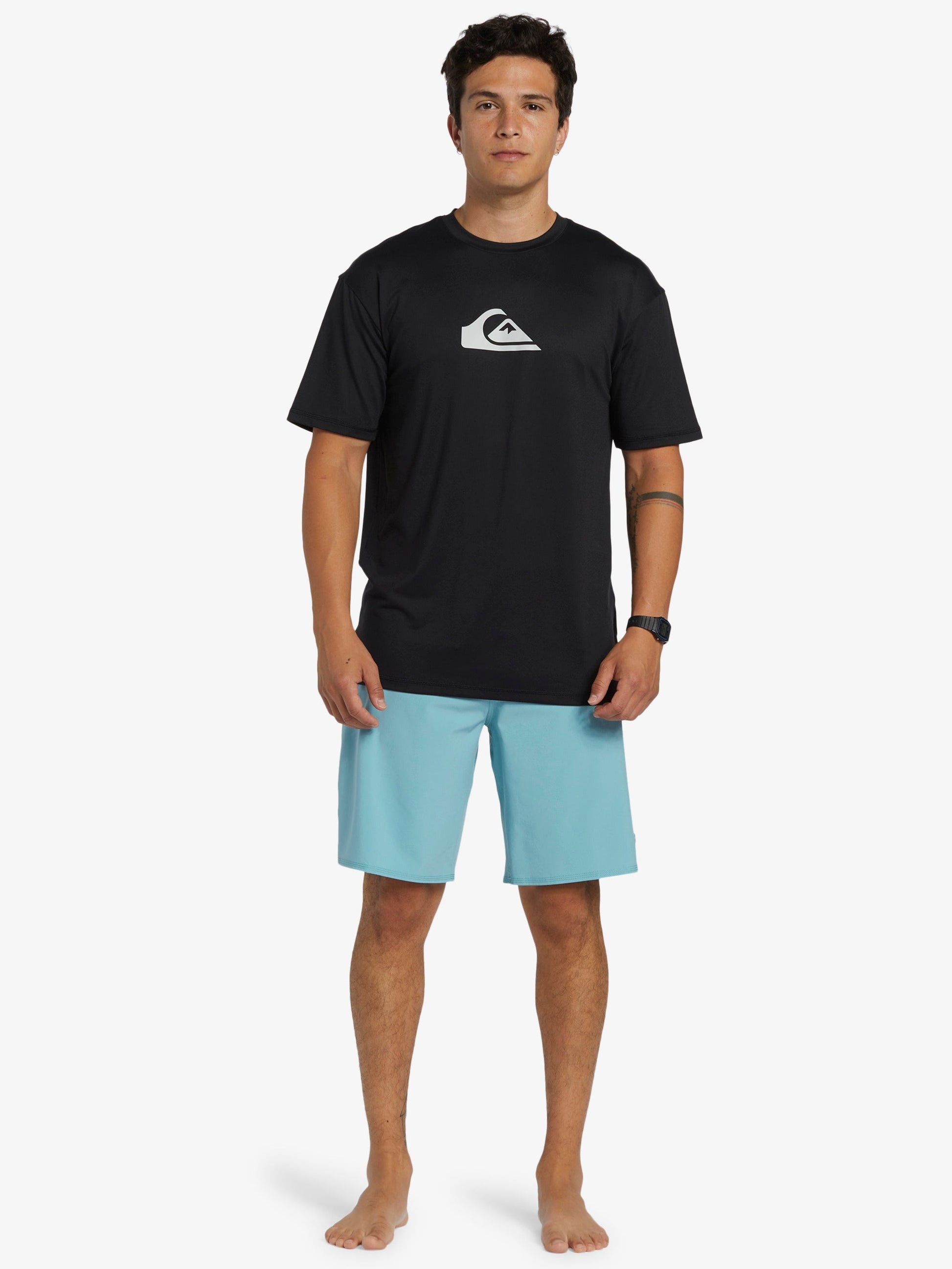 Mens Solid Streak Short Sleeve Surf T-Shirt - Quiksilver Singapore 