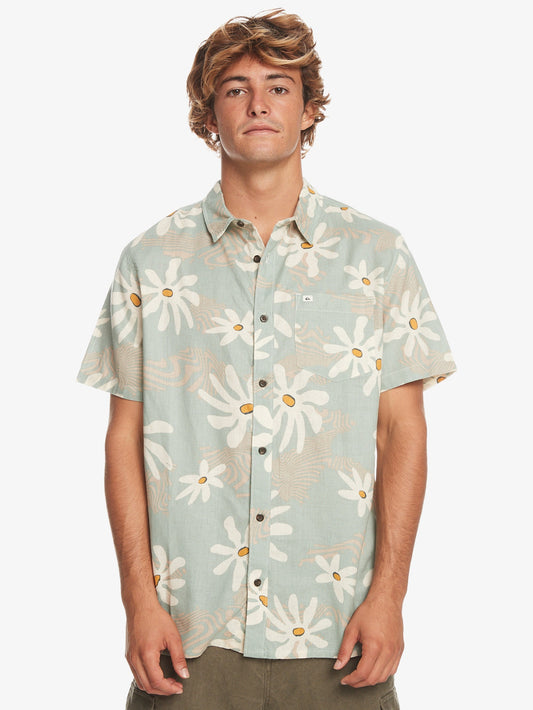 Mens Trippy Floral Short Sleeve Shirt - Quiksilver Singapore 