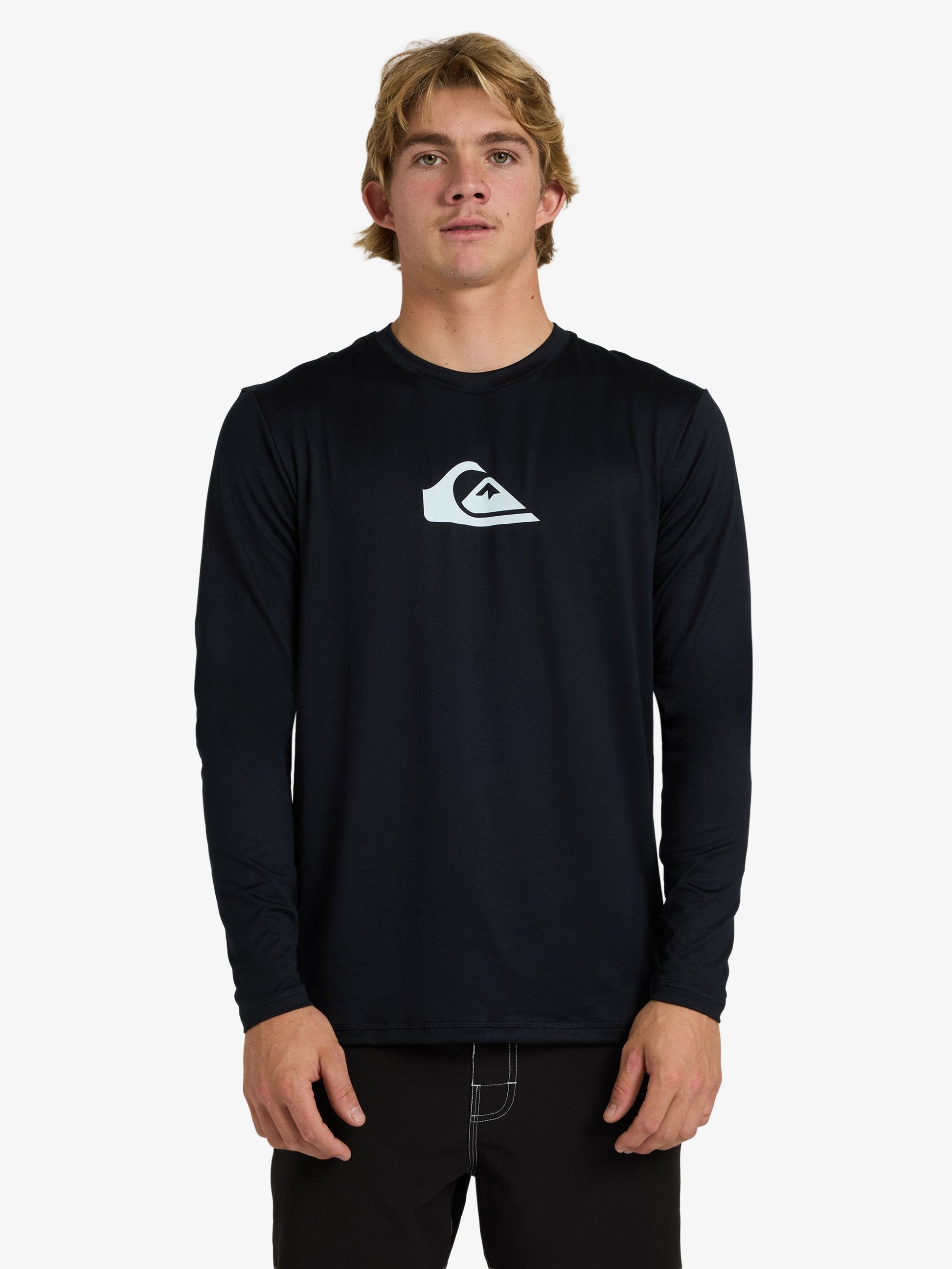 Mens Solid Streak Long Sleeve Surf T-Shirt - Quiksilver Singapore 