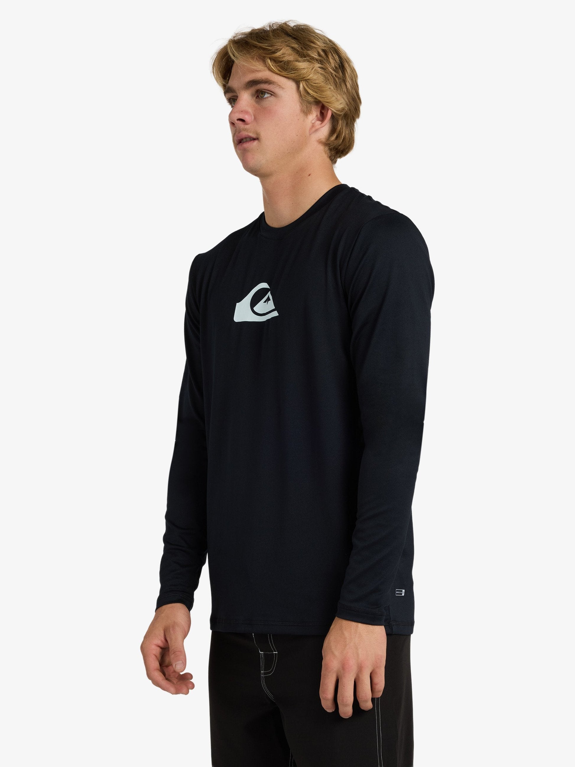 Mens Solid Streak Long Sleeve Surf T-Shirt - Quiksilver Singapore 
