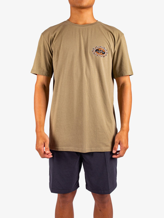 Mens Burning Sun ID T-Shirt - Quiksilver Singapore 
