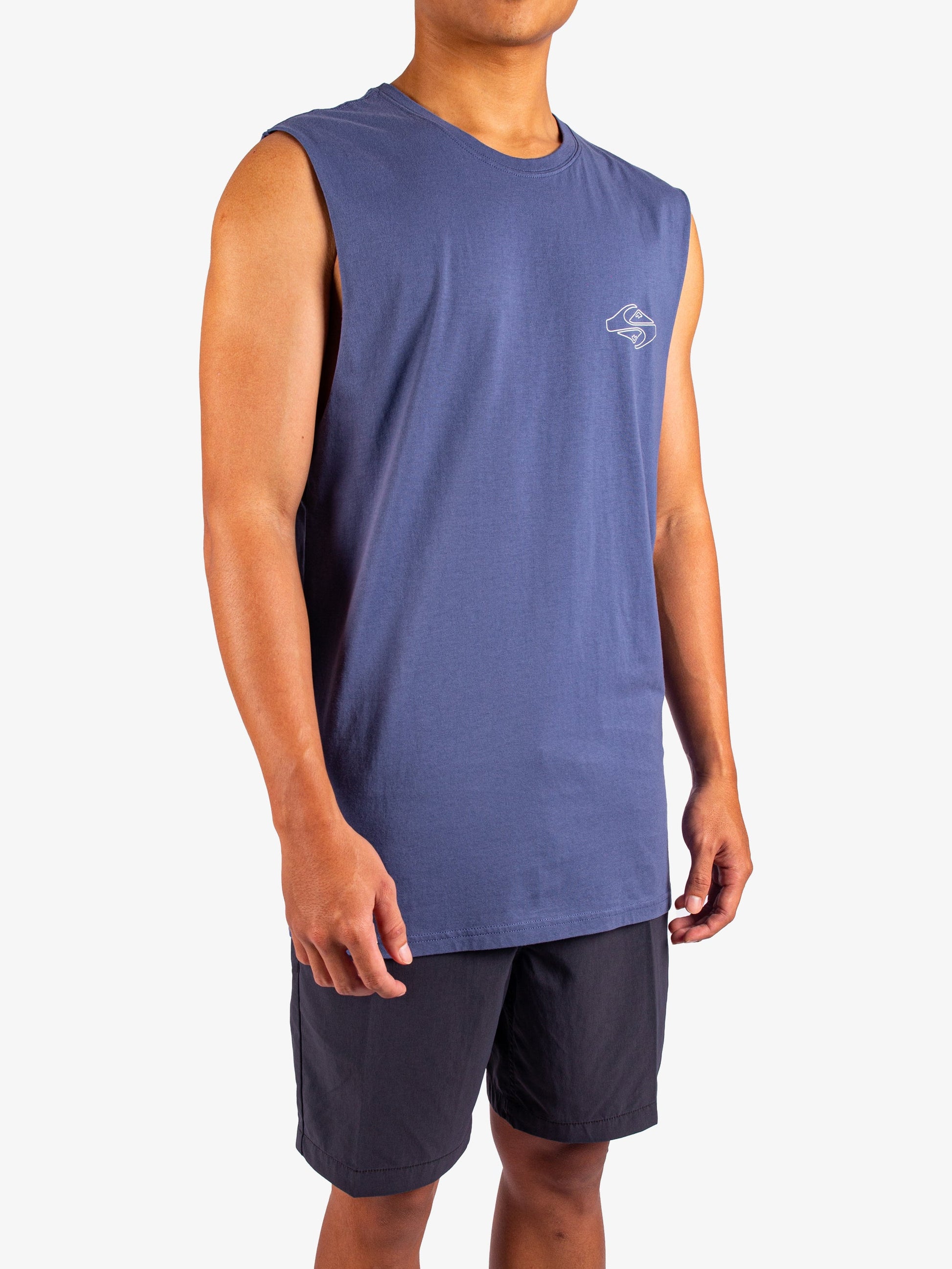Mens EV Ripple Font Muscle Tee - Quiksilver Singapore 