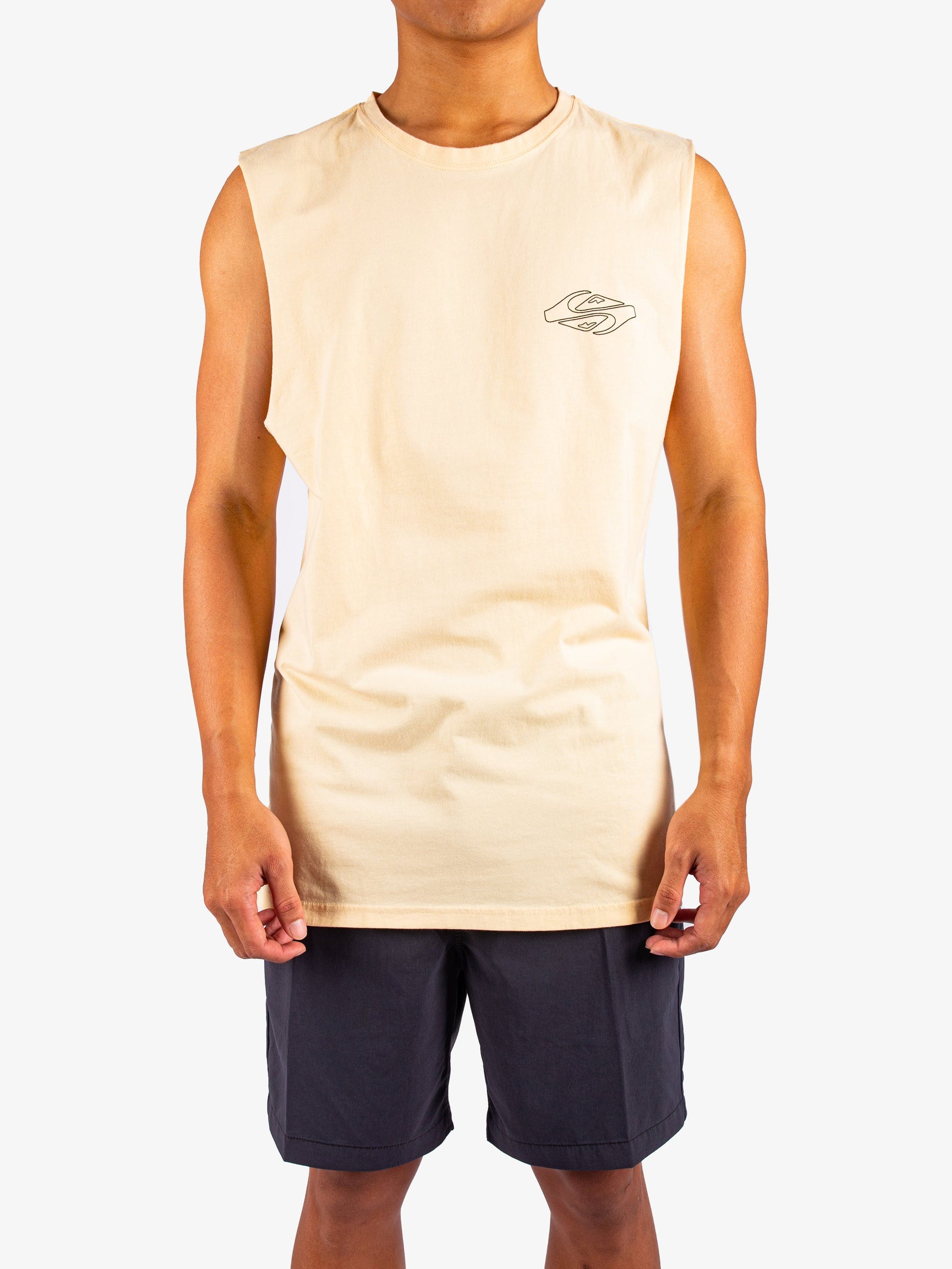 Mens EV Ripple Font Muscle Tee - Quiksilver Singapore 