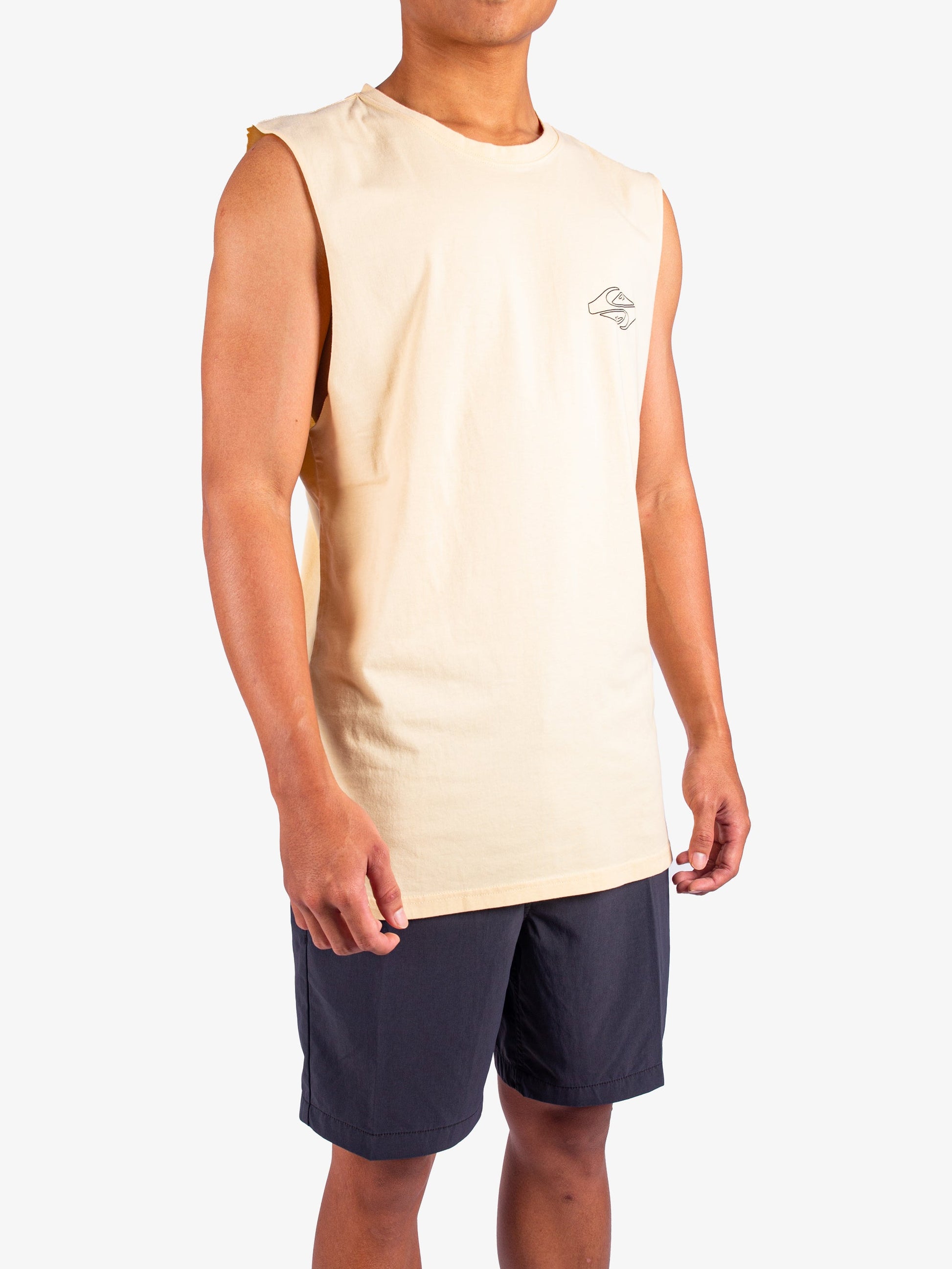 Mens EV Ripple Font Muscle Tee - Quiksilver Singapore 
