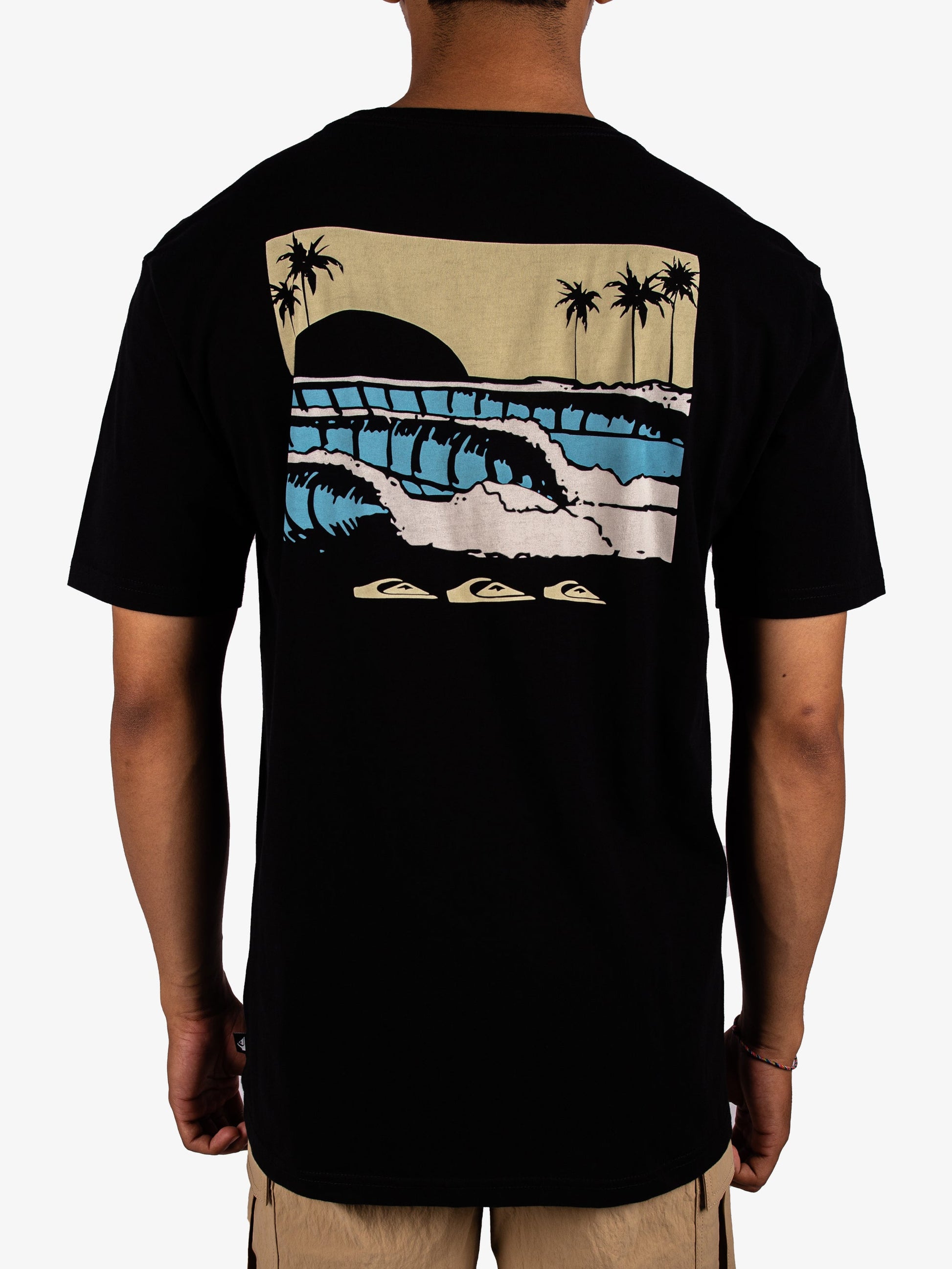 Mens Stacked Line Up T-Shirt - Quiksilver Singapore 