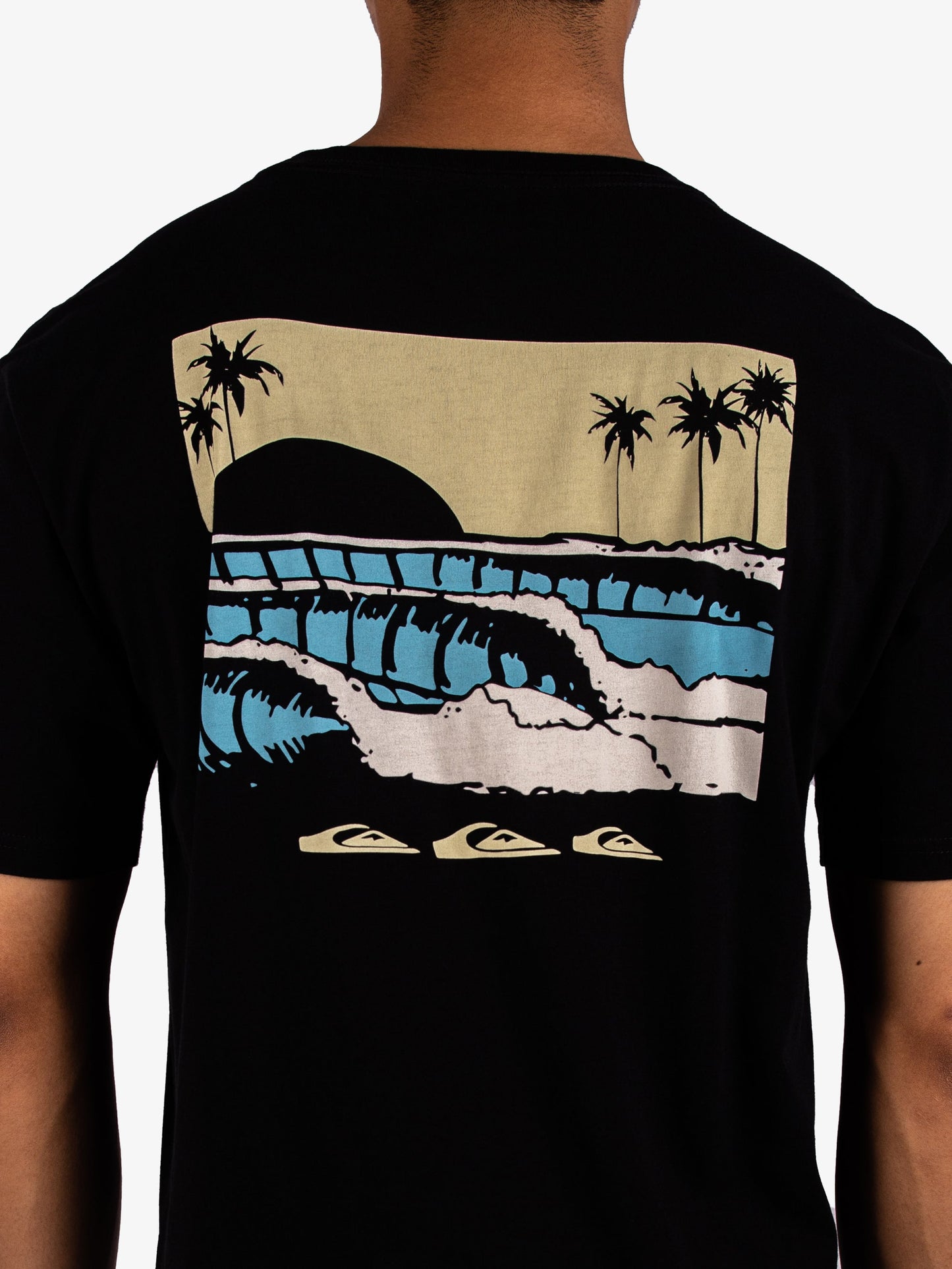 Mens Stacked Line Up T-Shirt - Quiksilver Singapore 