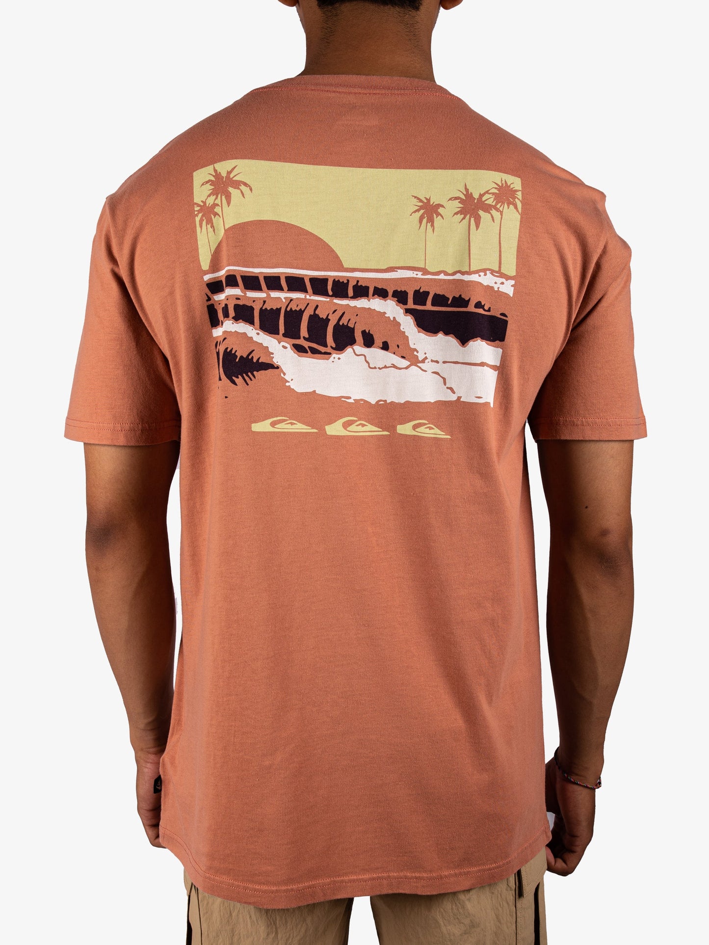 Mens Stacked Line Up T-Shirt - Quiksilver Singapore 